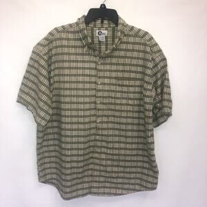 Arizona Jeans Co. Button Up Adult XL Multicolor Mens Short Sleeve Cotton Shirt